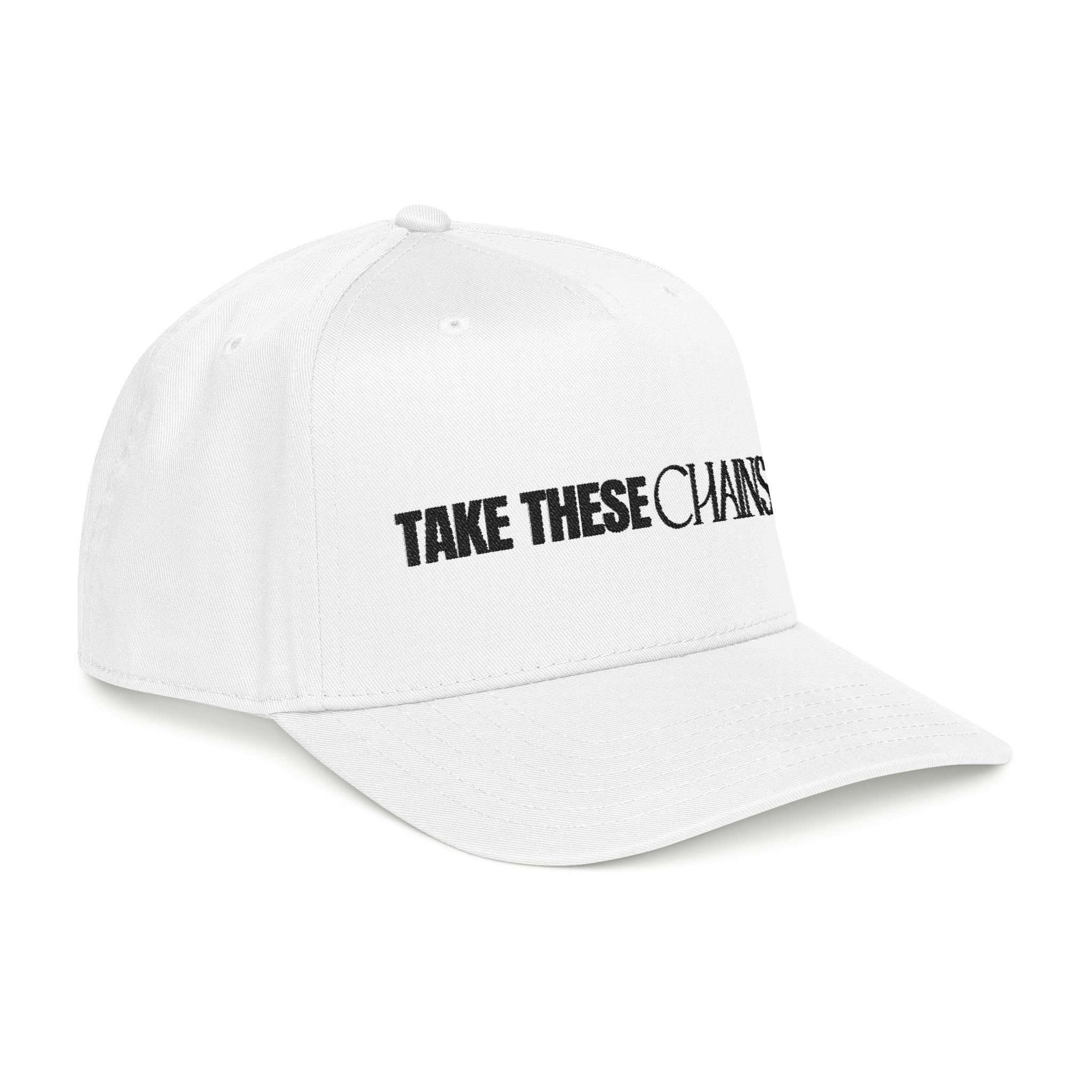 Take These Chain - Mid Profile Baseball Cap (White)