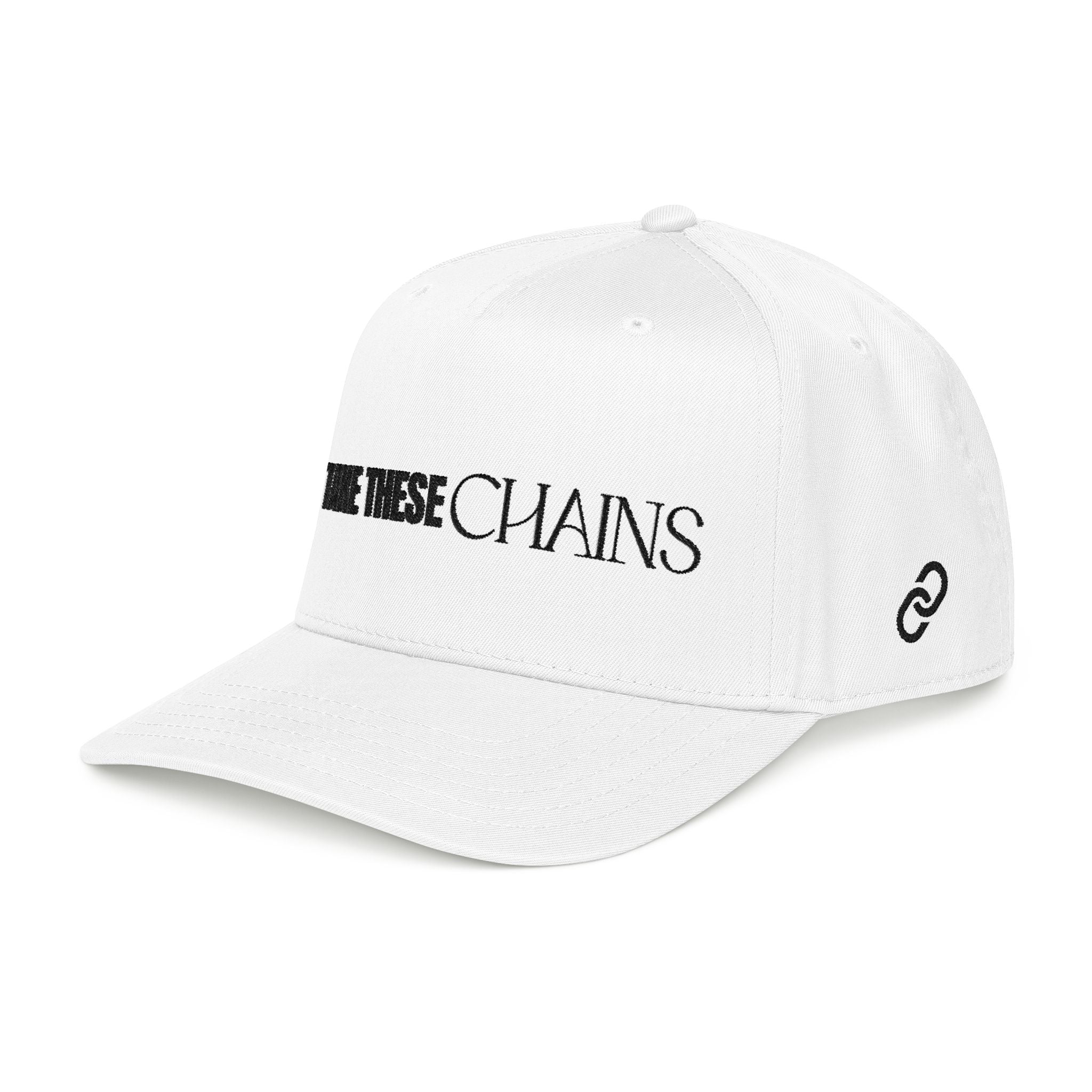 Take These Chain - Mid Profile Baseball Cap (White)